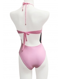 TRAJE DE BAÑO OJAL rosa espalda