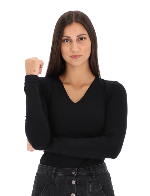 🩶 CAMISETA VIC - Escote en V