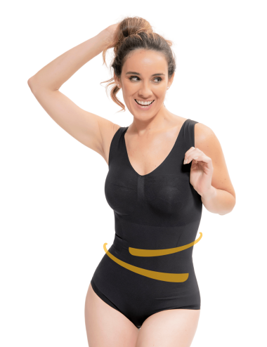 💙 Body en V modelante Karam - Faja y escote en V
