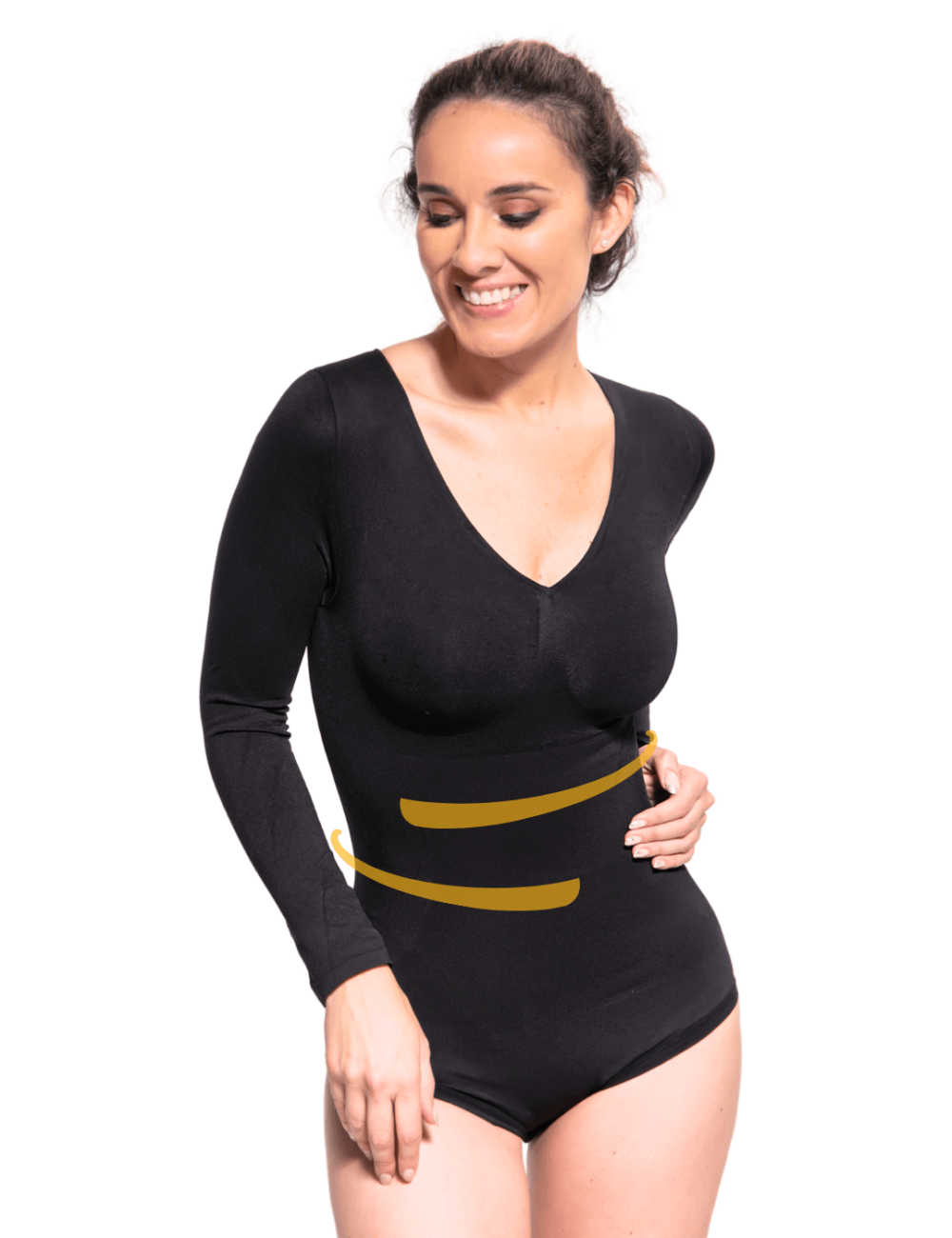 💙 Body manga larga modelante Karam – Faja